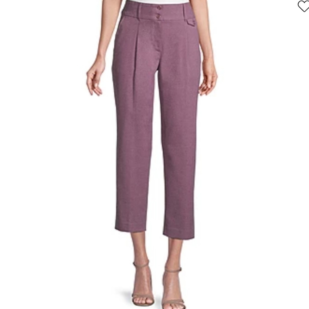 Liz Claiborne Heather Grape Shake Slacks Size 12P Purple Dress Pants.